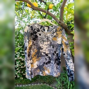 Chico's Gold Flake Long Sleeve T-Shirt