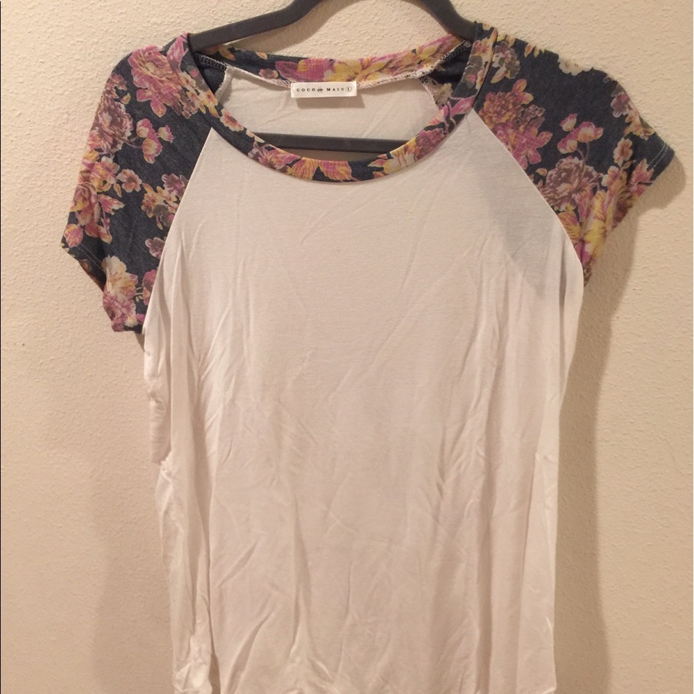 Floral baseball T-shirt!