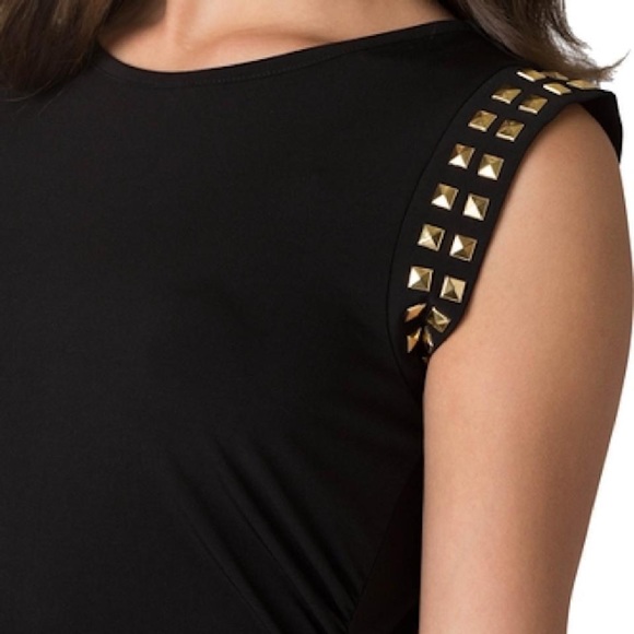 🎉HP🎉 Michael Kors Studded Uneven Hem Dress Black - Picture 5 of 8