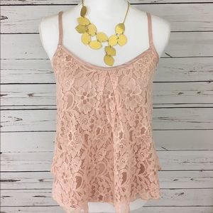 Rose Colored Lace Camisole