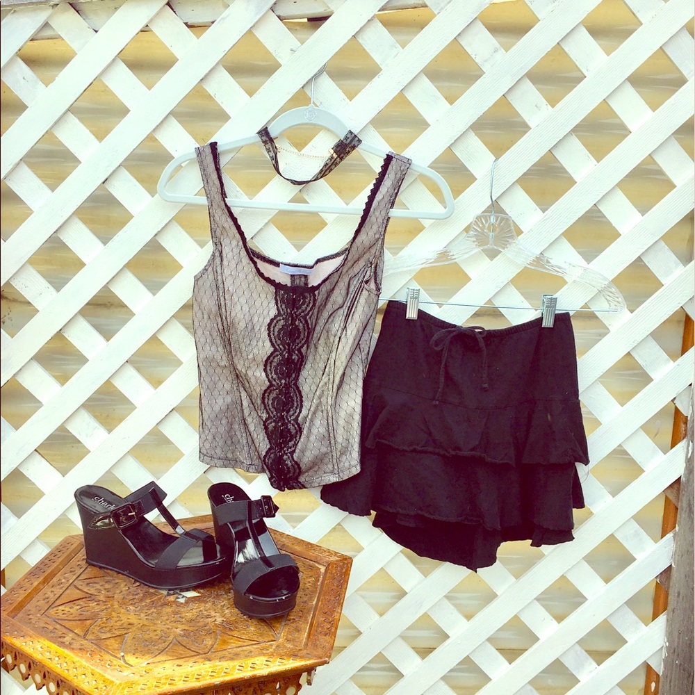 Black Cotten /stretch skirt