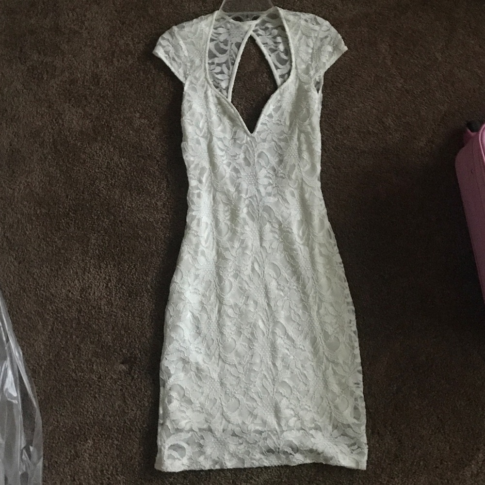 White cocktail dress
