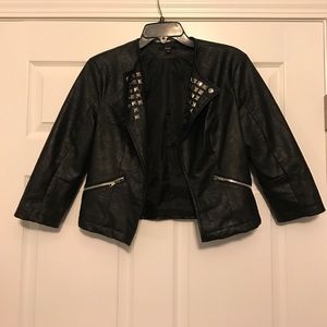 Leather Mid waist Jacket