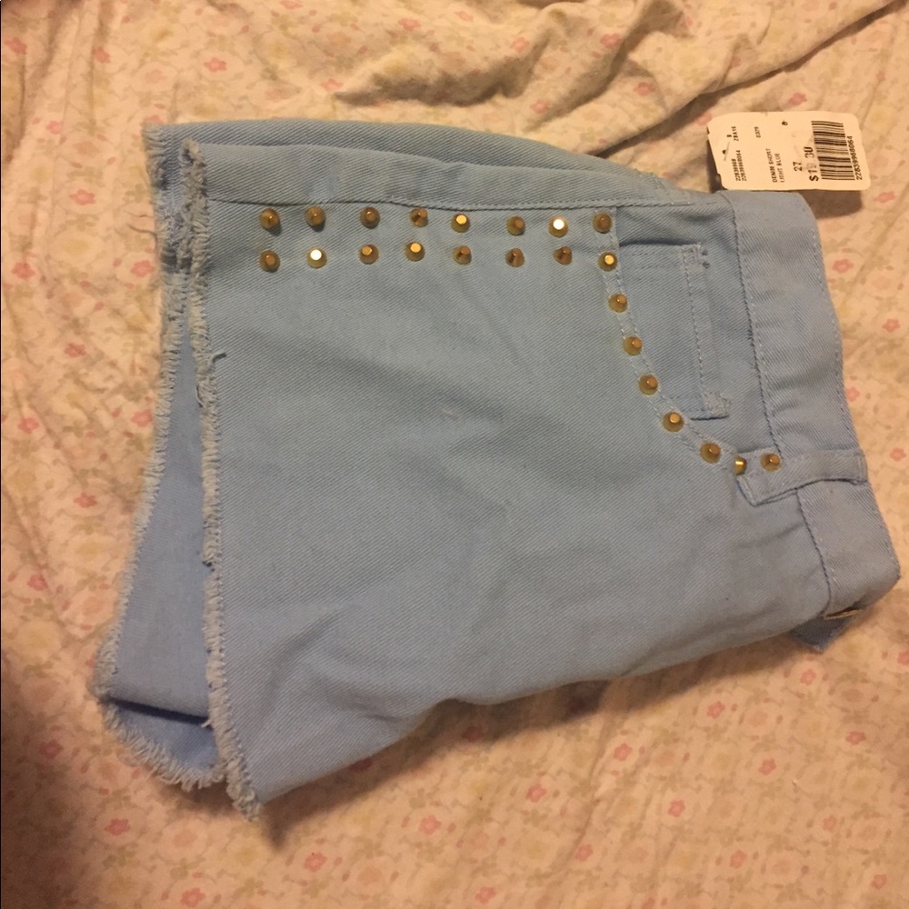Forever 21 Gold Studded Shorts