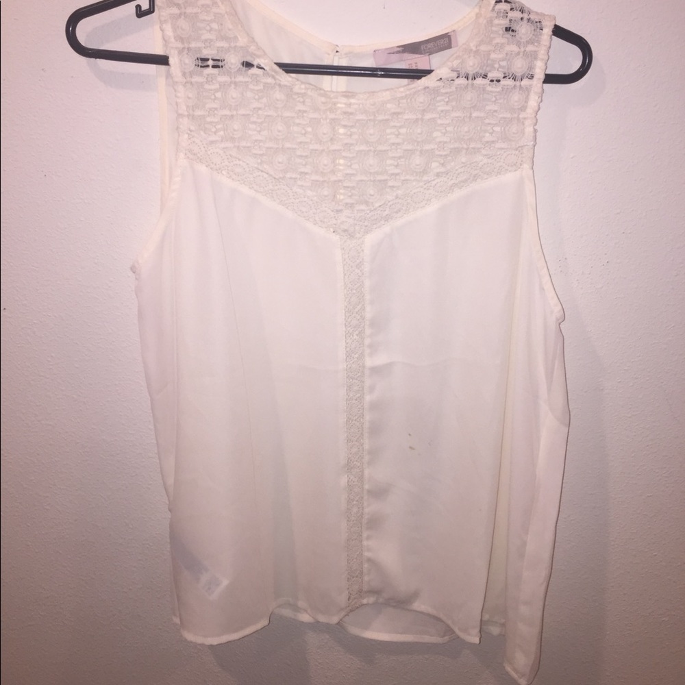 Cream Lace Tank!!