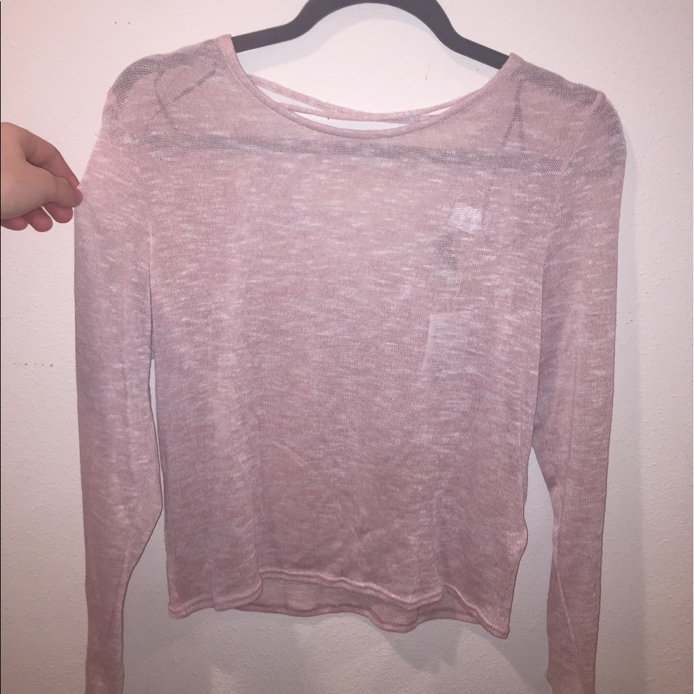 Pink open-back Sweater!