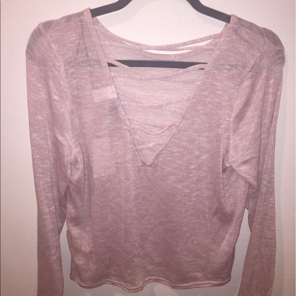 Pink open-back Sweater! - Picture 2 of 2