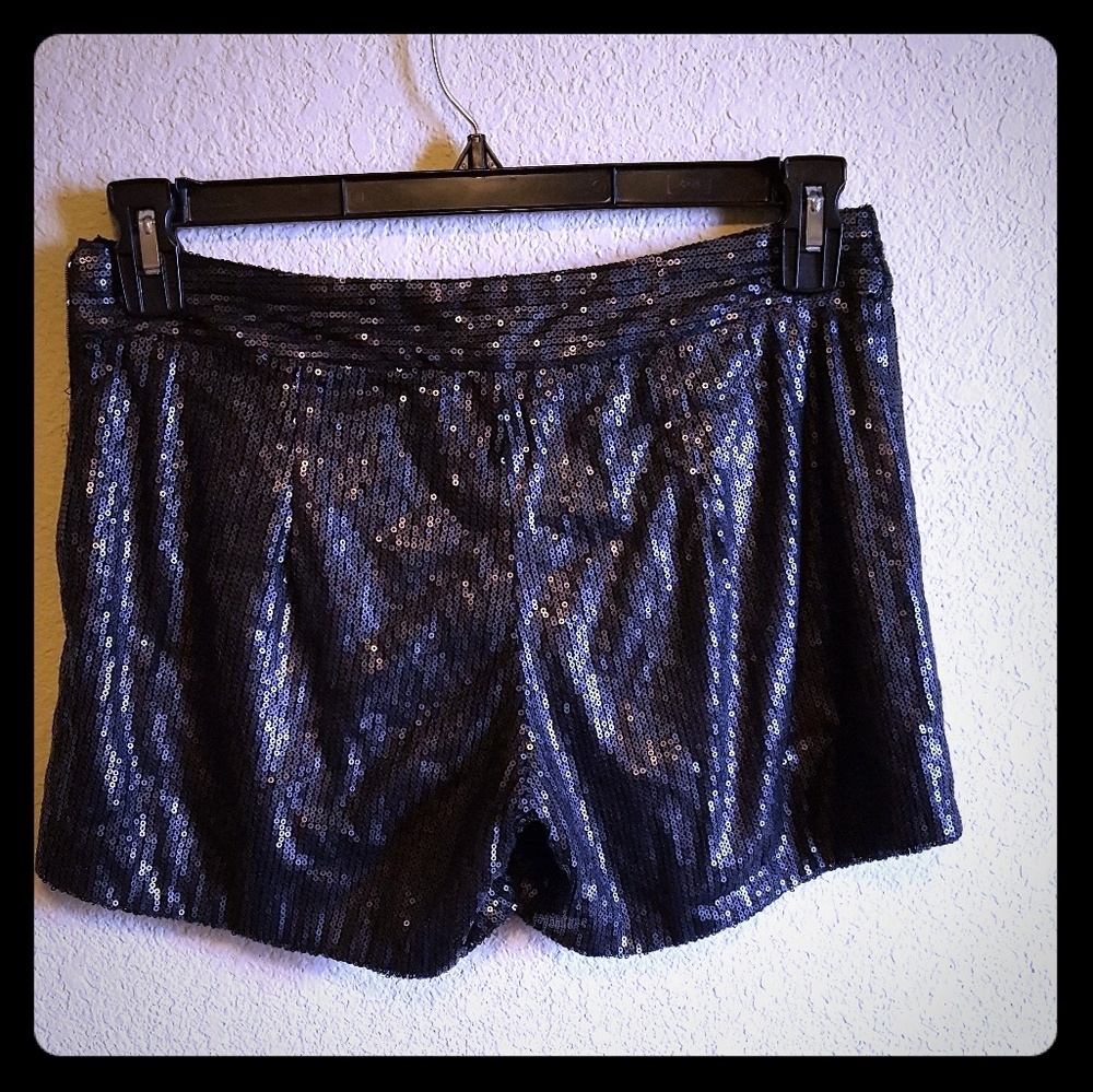 Black Sequin Hot pants