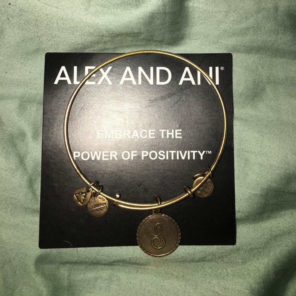Alex and Ani Rafaelian Gold Initial S Bracelet