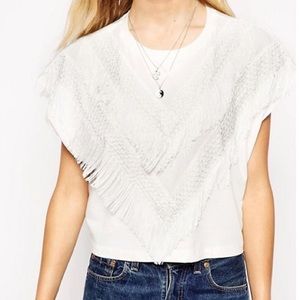 ASOS Top with Fringe Front Detail
