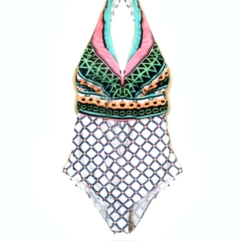 Maillot One Piece SWIMSUIT Kon Tiki Print Monokini - Picture 3 of 4