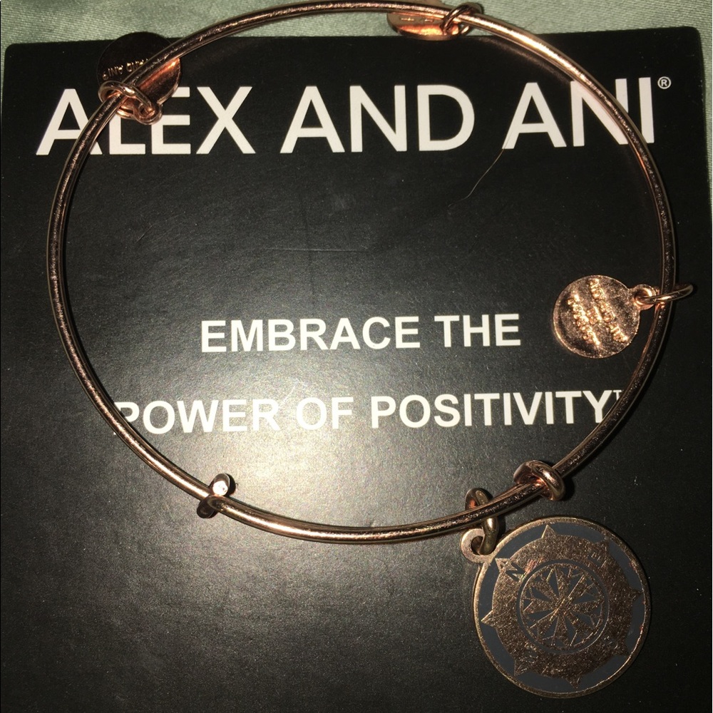 Alex and Ani Rafaelian Gold Compass Bracelet