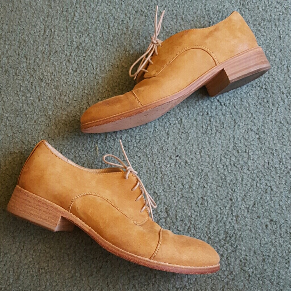 Brown Oxfords Leather made in italy sz 7