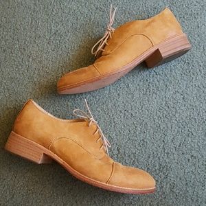 Brown Oxfords Leather made in italy sz 7