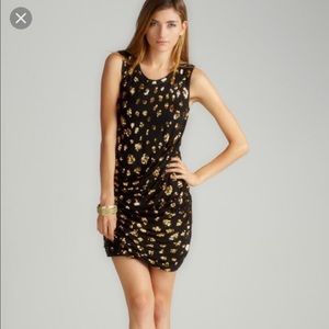 French Connection Women's 0 Gold Sparkle Dress