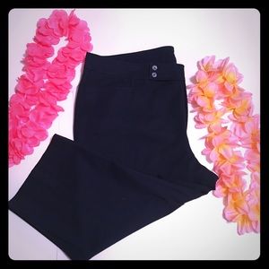 NWT Chaps Navy Twill Capri Slimming Fit 24W