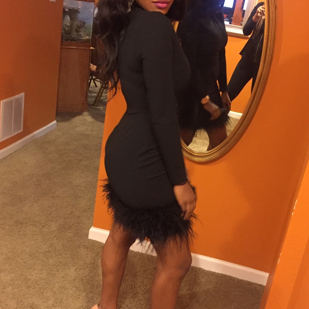 Black mini dress great for a date night