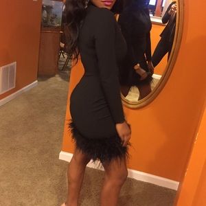 Black mini dress great for a date night