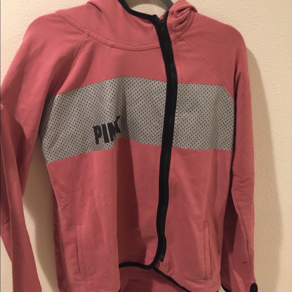 PINK high low hoodie!!