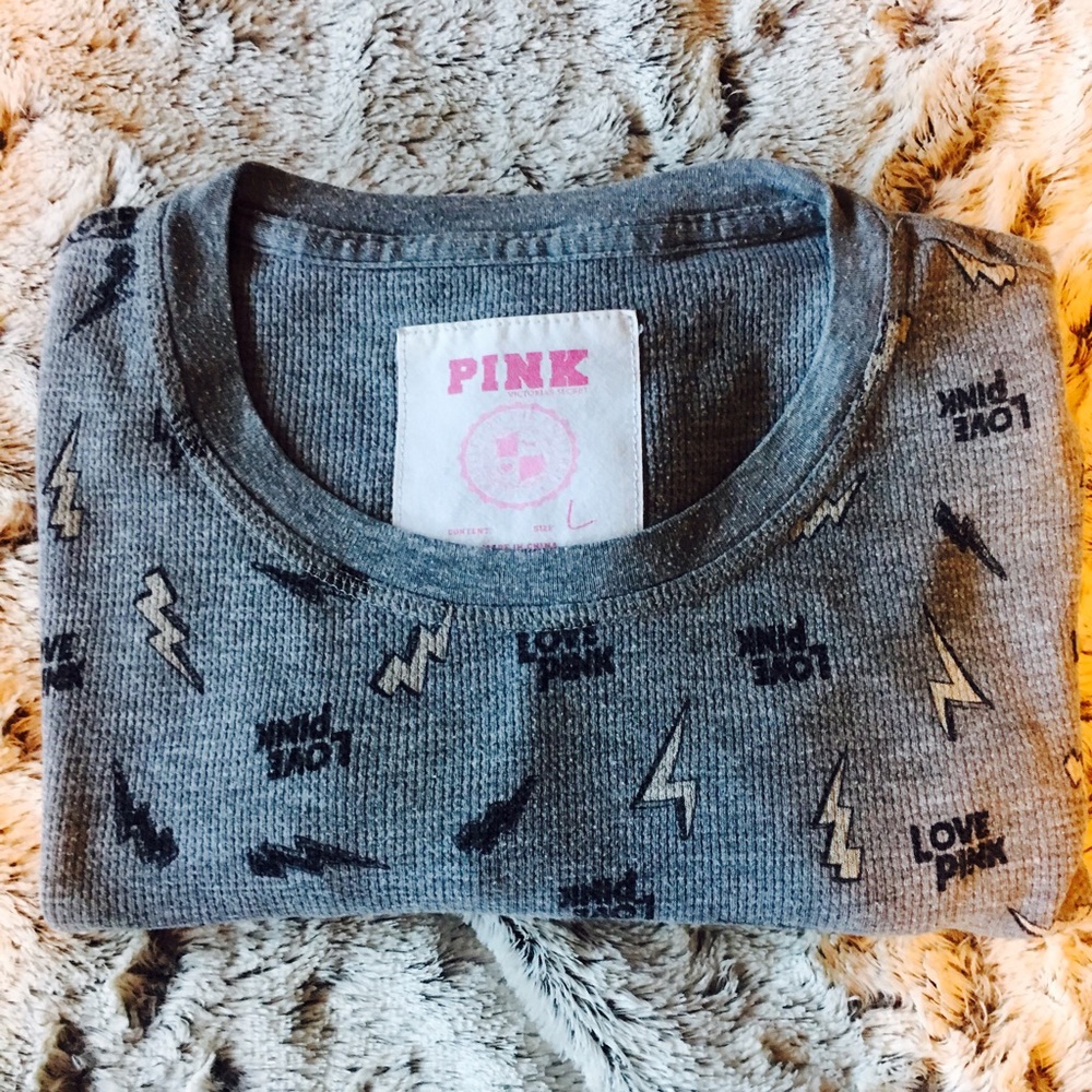 🦄PINK Victoria's Secret Thermal Sleep Top