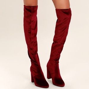 Steve Madden Emotionv Velvet Over the Knee Boots