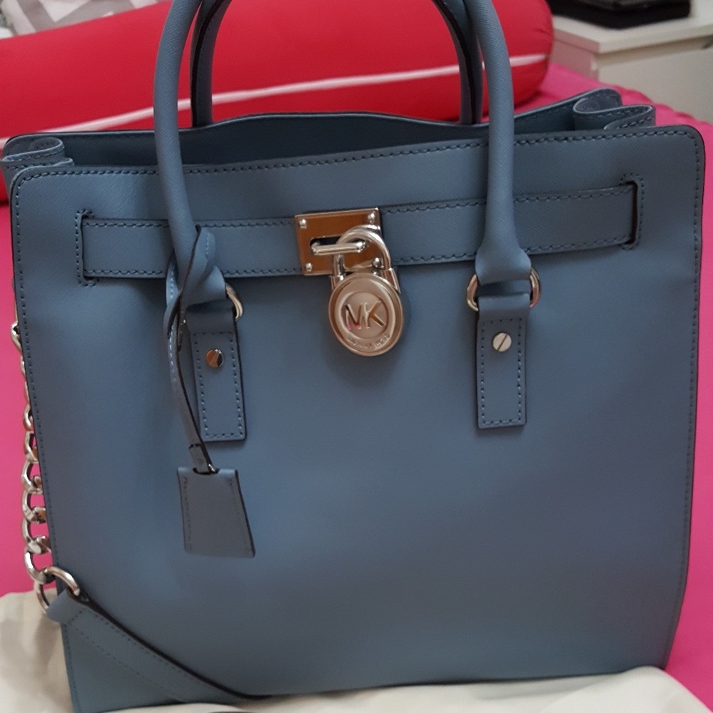 Michael Kors Hamilton Blue Bag