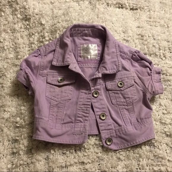 girls purple denim jacket