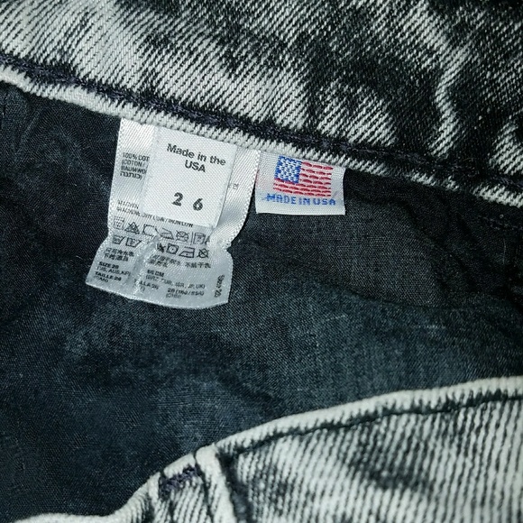 Dark Acid Wash American Apparel High Waisted Jeans - Picture 3 of 5
