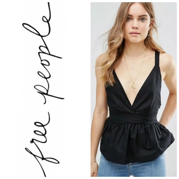 Free People Tops - Free People Benji Linen Tie Waist Top