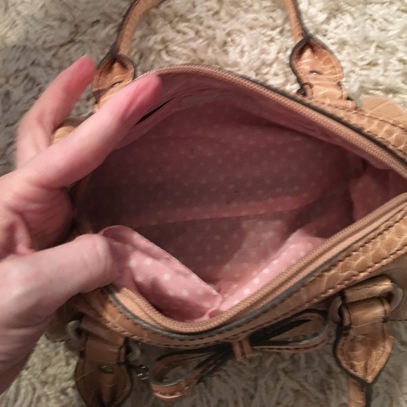 Liz Claiborne small tan snakeskin bag EUC! - Picture 2 of 4