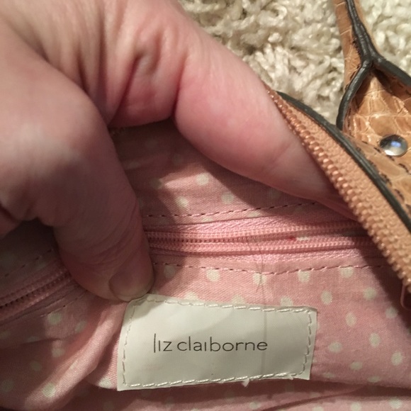 Liz Claiborne small tan snakeskin bag EUC! - Picture 3 of 4