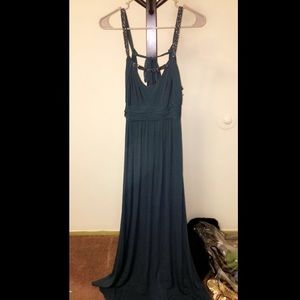 Bcbg deep green long gown