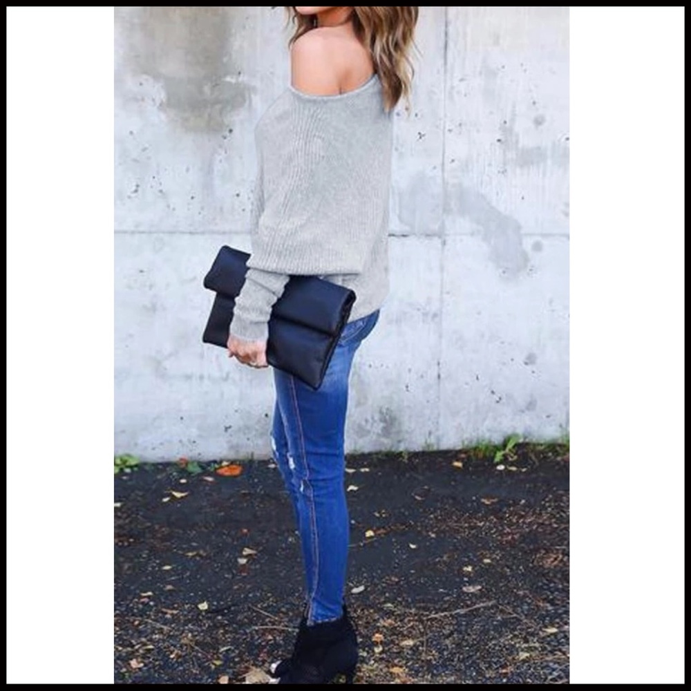 Ribbed Off-Shoulder Top - Picture 2 of 8