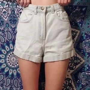 Light Denim High Waisted American Apparel Shorts