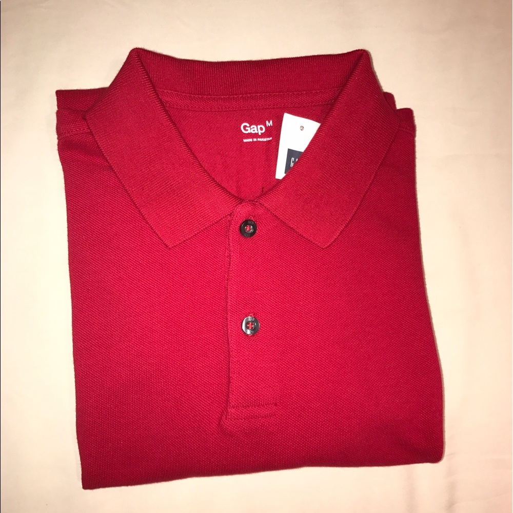Gap Men's Short Sleeve Polo Shirt, size M, Red