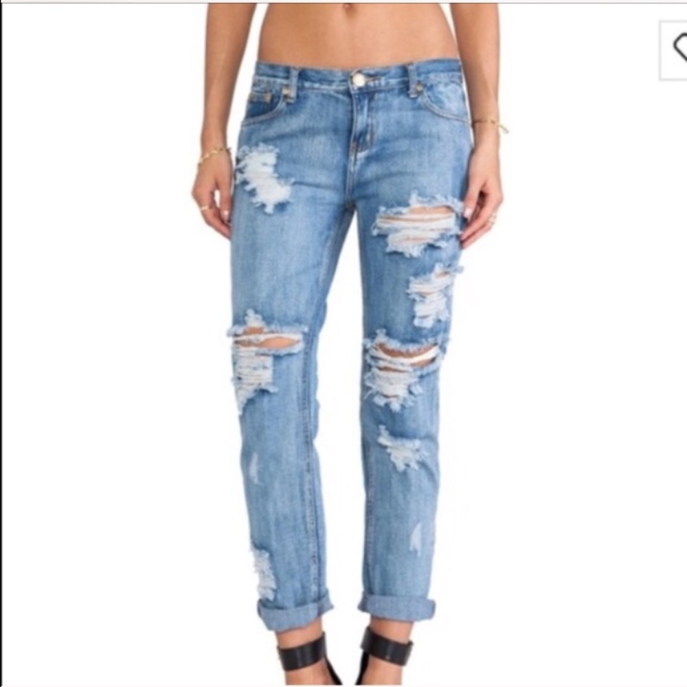 One Teaspoon Cobain distressed jeans.