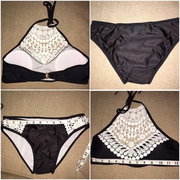 Crochet Bikini in Black - Picture 2 of 8