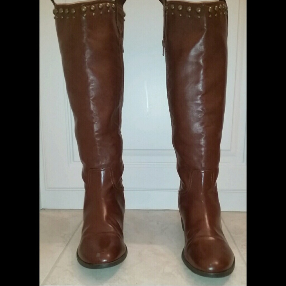 Brown Leather Riding Boots