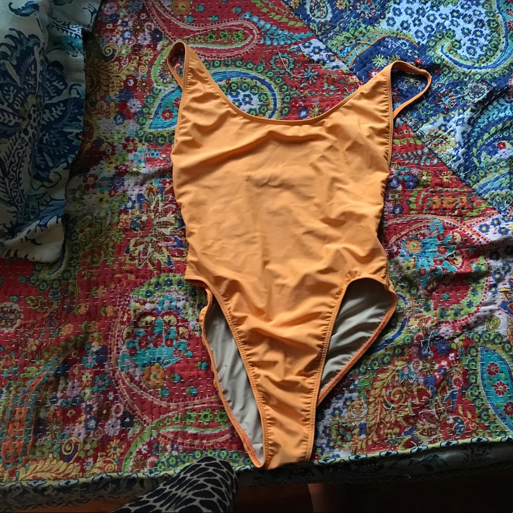 American Apparel Yellow One Piece M