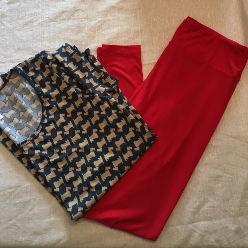 🦄 LuLaRoe Red TC Leggings (Leggings ONLY)
