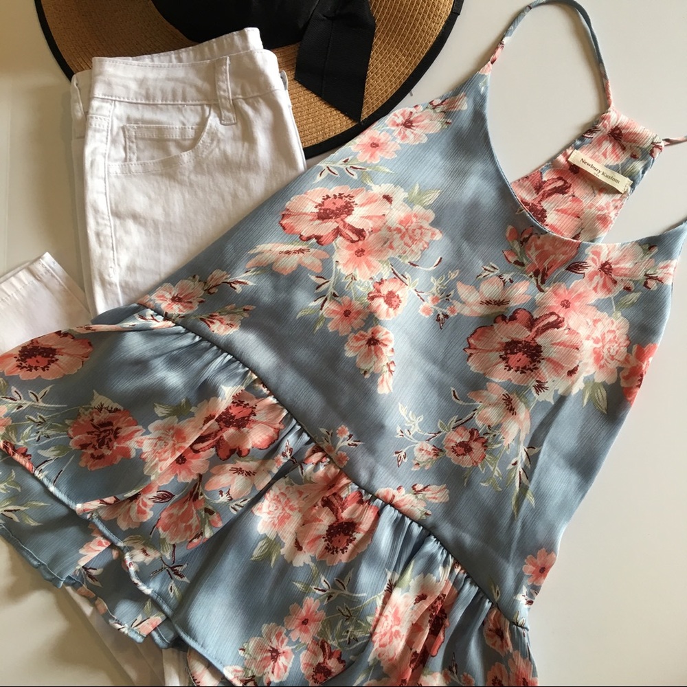 Jayne Nash | Floral Peplum Tank