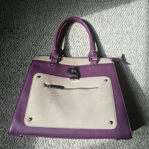 Purple Charming Charlie Lockbox Satchel