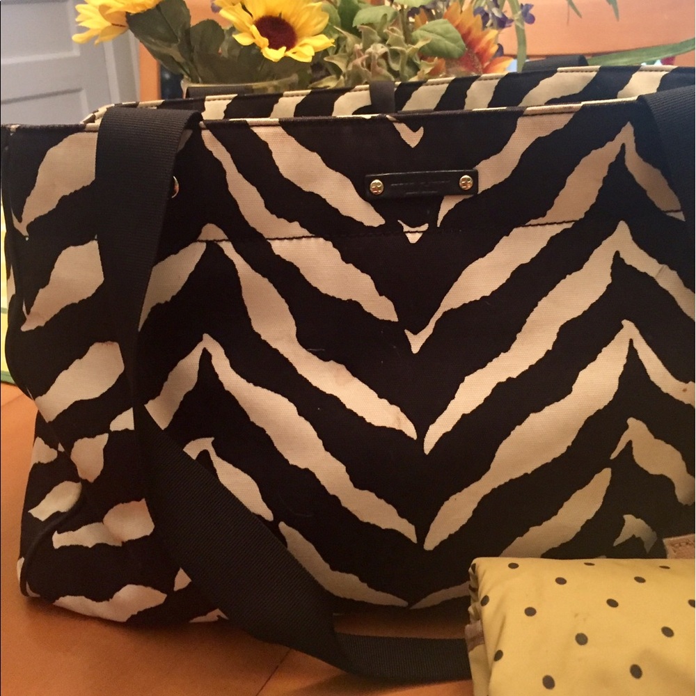 Kate Spade black and white zebra diaper bag - Picture 2 of 7