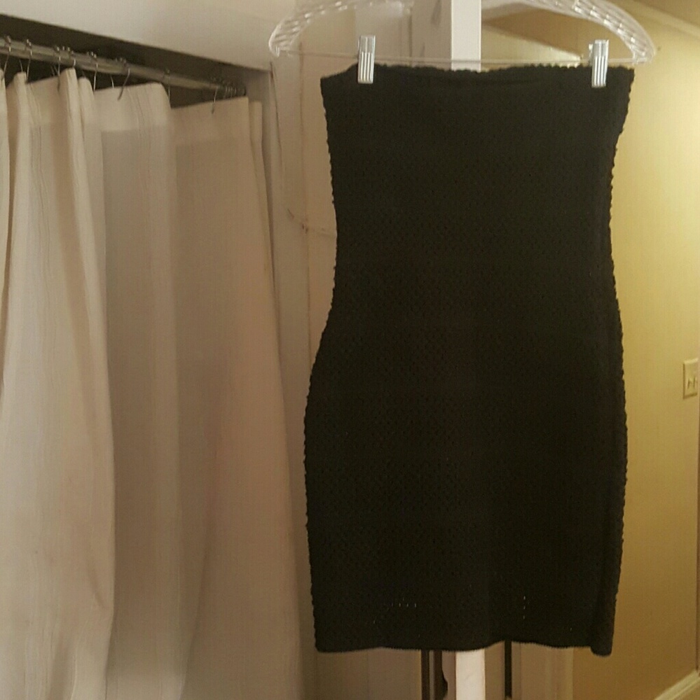 Wow Coture Bodycon Black Strapless Dress