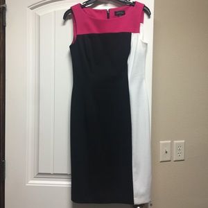 Tahari color block dress