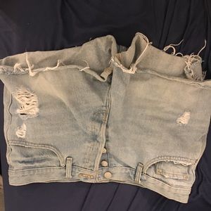 Jean shorts ripped