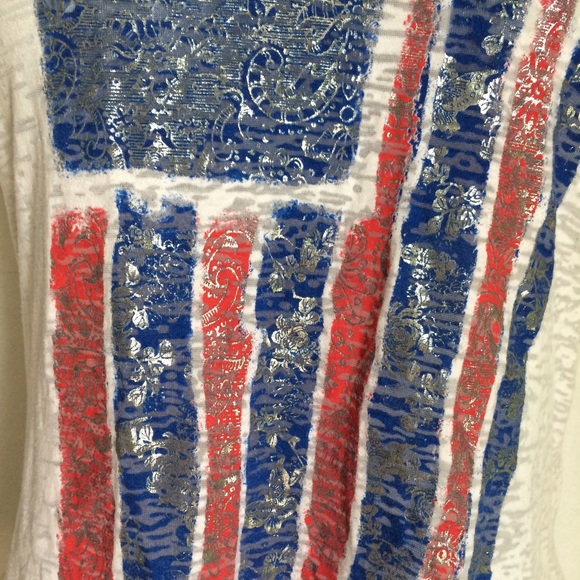 Flag tee w/ paisley overlay - Picture 2 of 4