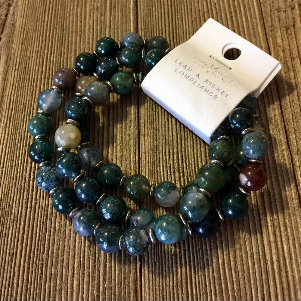 💠JUST IN !!💠 MARBLED GREEN BEADED WRAP-AROUND