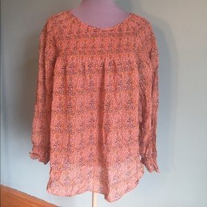 Sundance silk boho gypsy top  blouse size Large