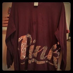 Bling long sleeve pink tee